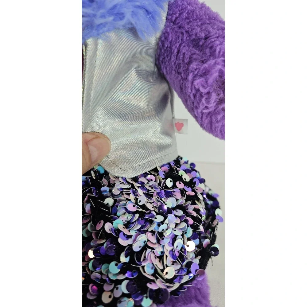 BAB Purple Kitty Cat‎ Plush 2017 w/ Glitter Star Shirt Silver Vest Sequin Skirt